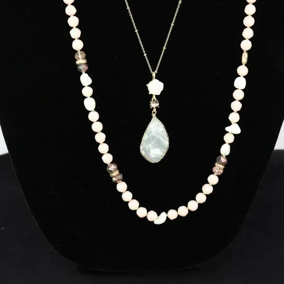 lonna & lilly Gold-Tone Bead & Stone Necklace - Picture 2 of 5